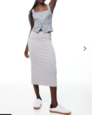 Ribbed pencil skirt